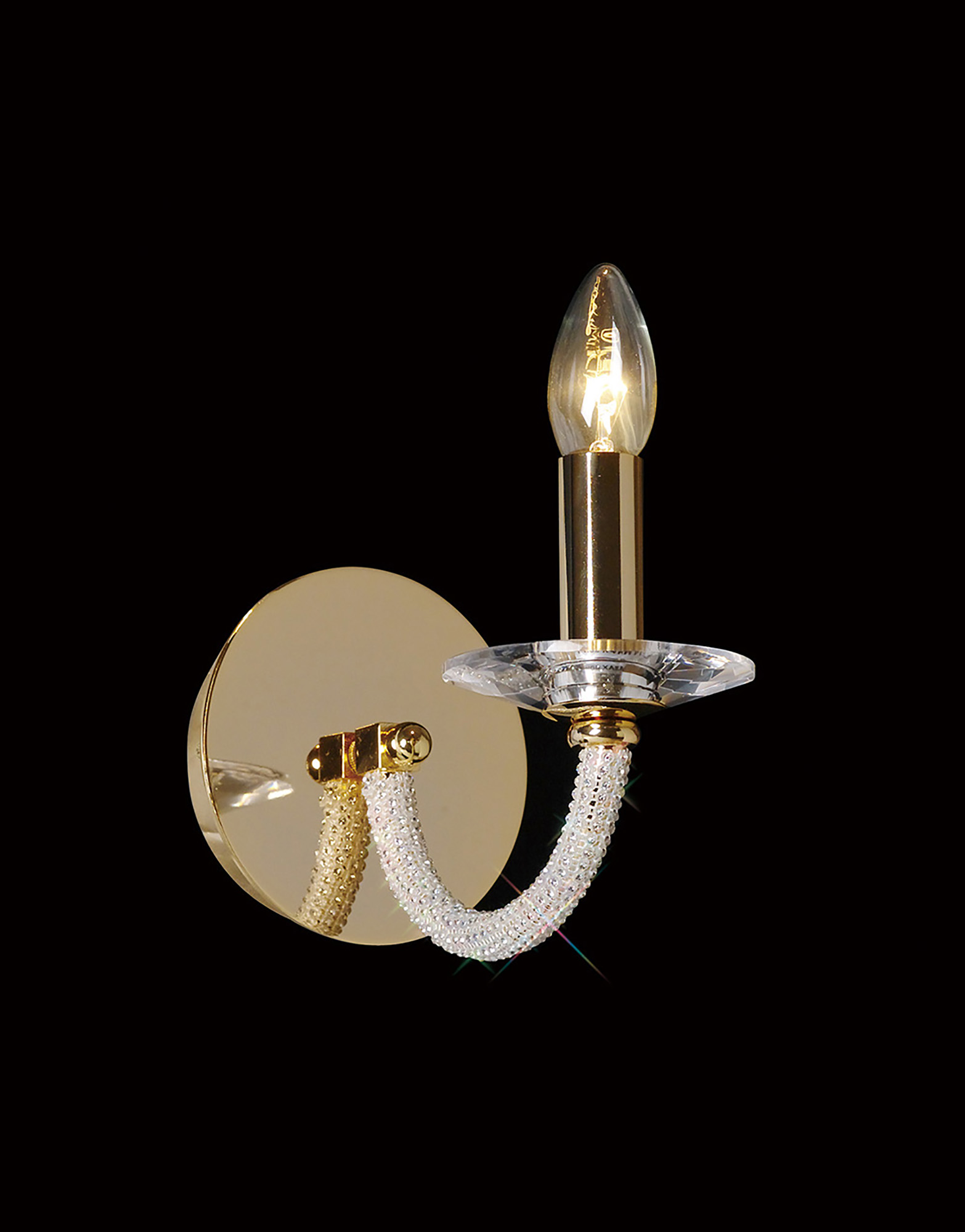 Elena Gold Crystal Wall Lights Diyas Armed Wall Lights Elena Gold Crystal Wall Lights Diyas Armed Wall Lights